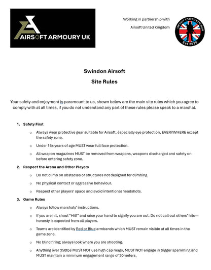 Swindon Airsoft Gameday - Entry Only with Own Kit